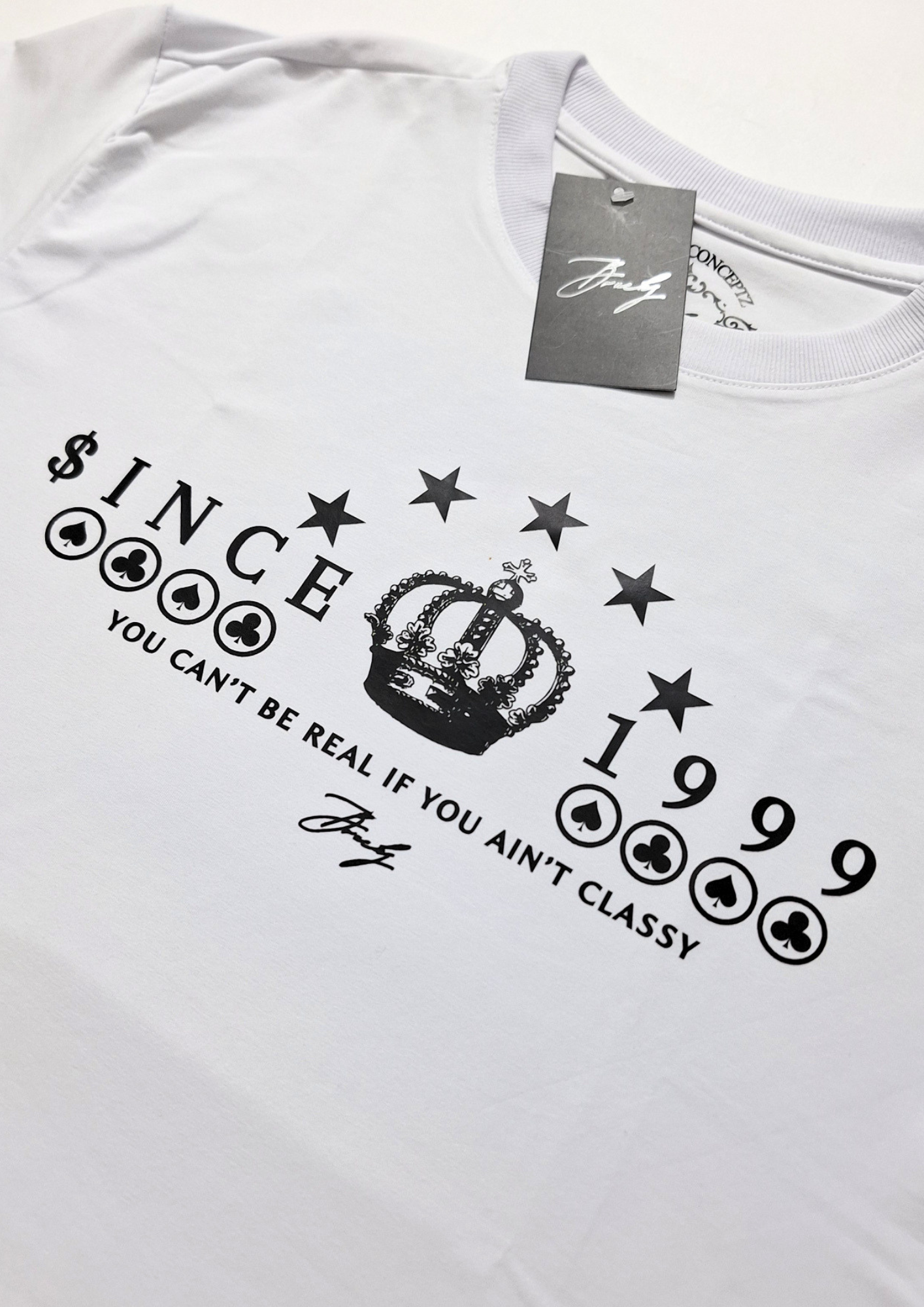 CLA$$Y WHITE REGULAR TEE
