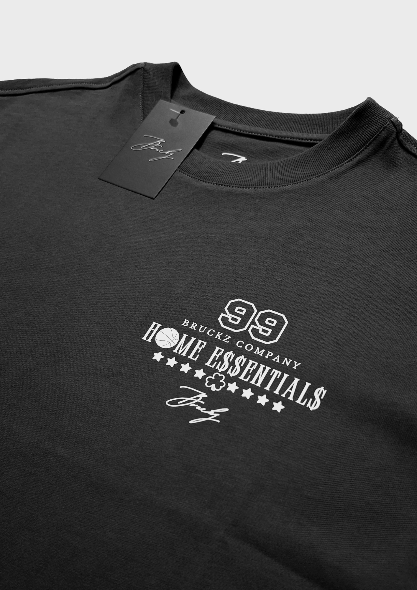 HOME E$$ENTIAL$ GREY REGULAR TEE