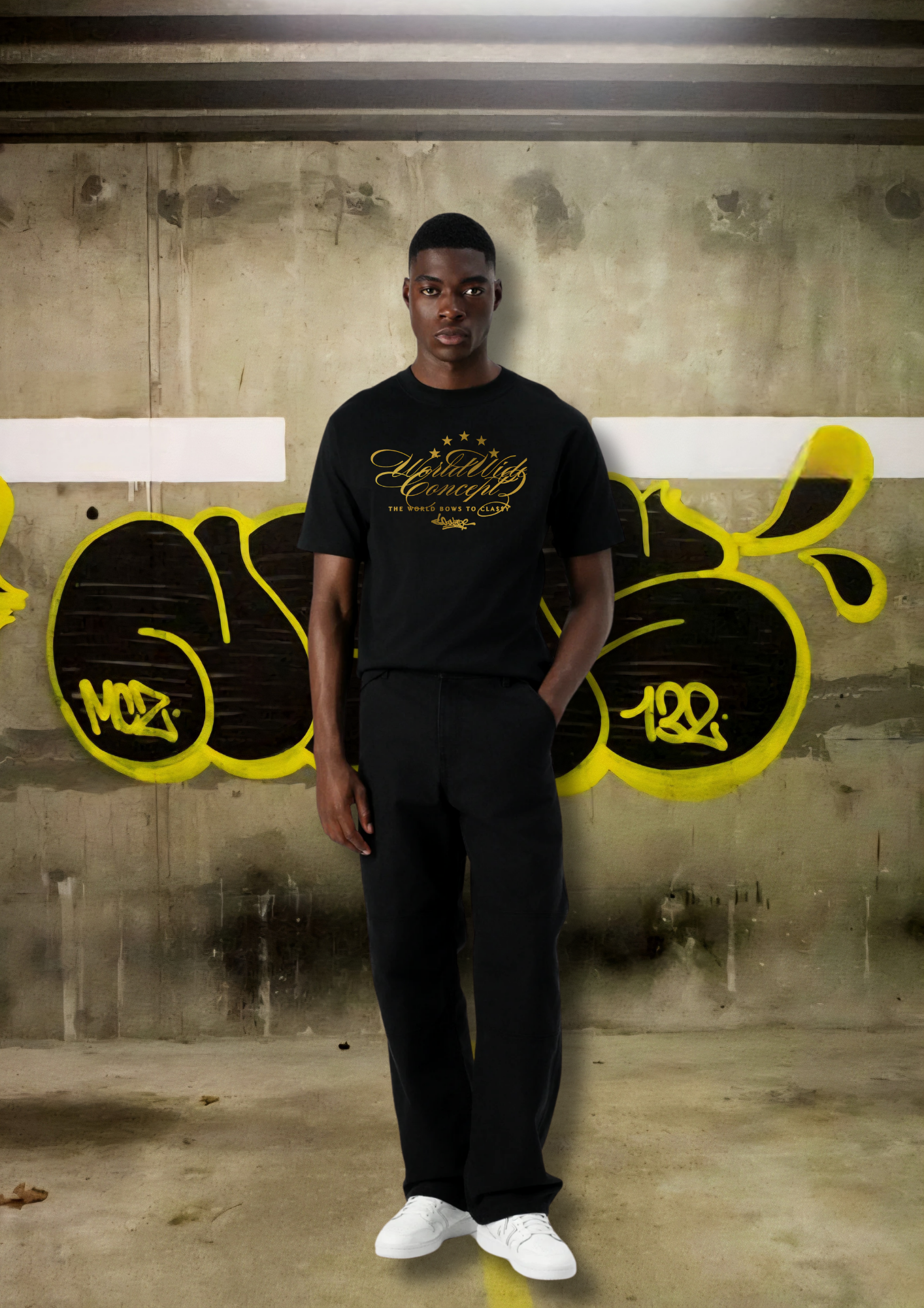 CLA$$Y BLACK/GOLDY REGULAR TEE
