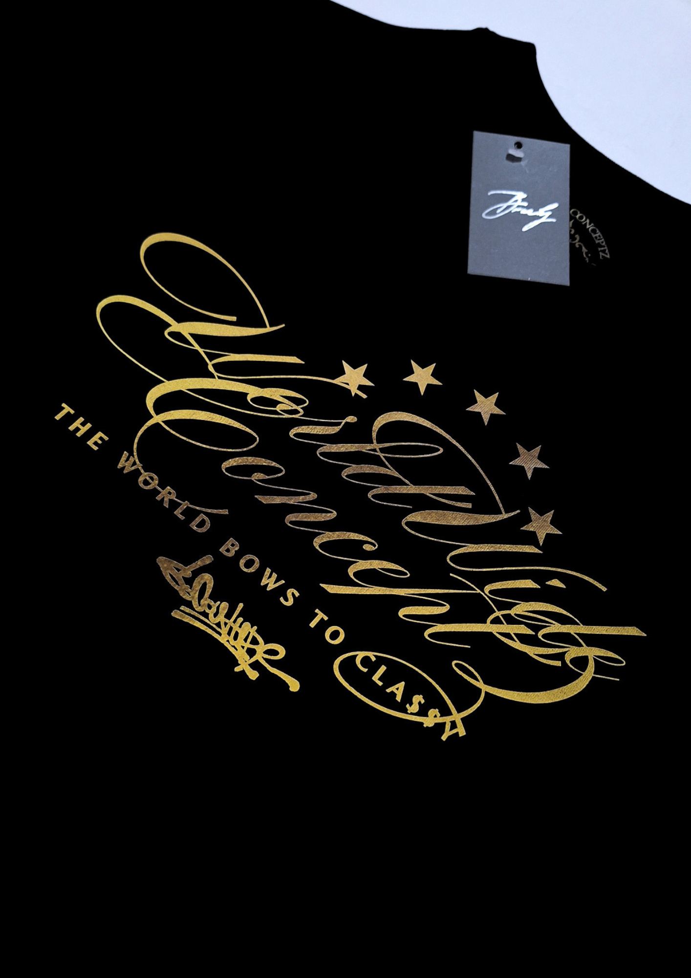 CLA$$Y BLACK/GOLDY REGULAR TEE