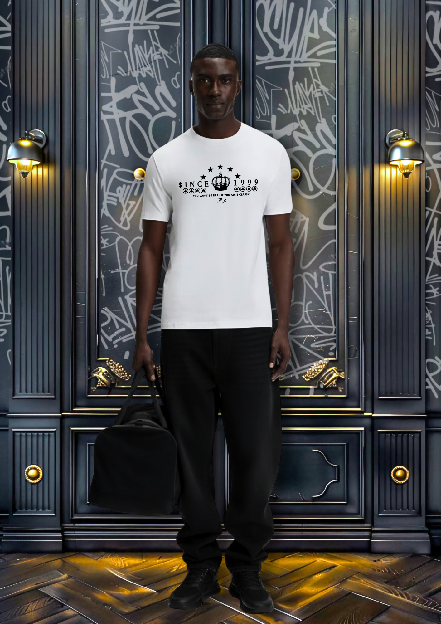 CLA$$Y WHITE REGULAR TEE