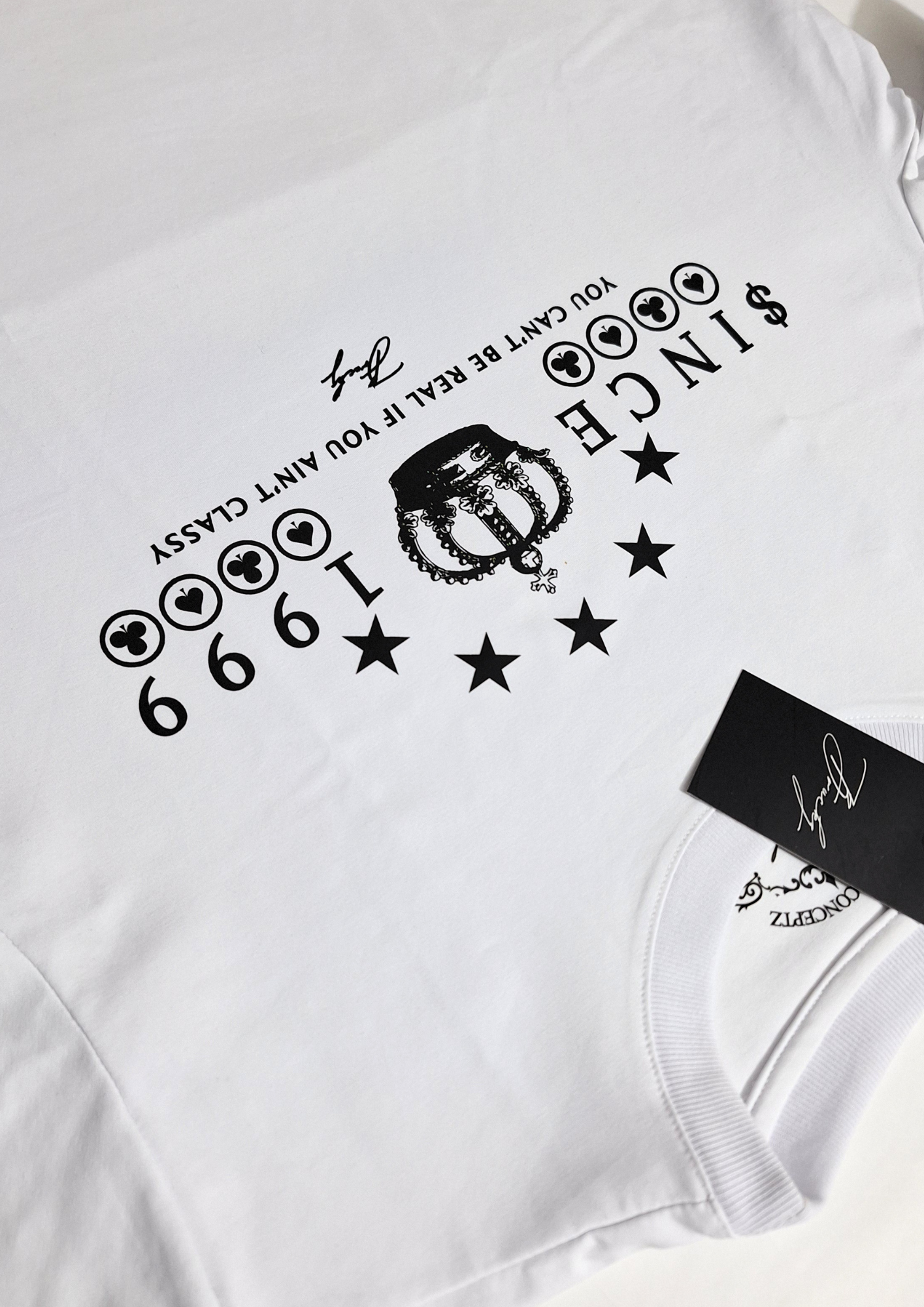 CLA$$Y WHITE REGULAR TEE